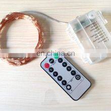 IP65 Colorful 8 Functions Remote Control Outdoor or Indoor Battery Led Copper String Light for Events Christmas Holiday Use thumbnail-5