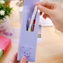 Creative Candy Color Cute Smile Pencil Case Student Study Supplies PP Stationery Case Pencil Case Logo Customization thumbnail-4