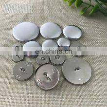 Promotional Wholesale Aluminum Covered Buttons Flat Back Self Decoration Furniture Garment Fabric Covered Button