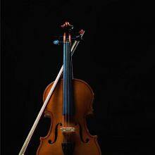 High Quality Antique Style Nice Flamed Ebony Parts Student Violin thumbnail-5