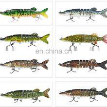 Classic 12.5cm 20g Pike Fishing Baits Hook 9 Segment Multi Joint Body Pike Lure thumbnail-5