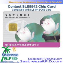 Contact SLE5542 Chip Card, Contact SLE5542 Card, Compatible with SLE4442 Chip Card
