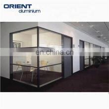 Hot Sales Nice Quality Anodized Extruded Modern Office Aluminum Frame Glass Partition Wall With Sliding Doors thumbnail-5