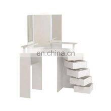 Corner Makeup Vanity Table With LED Light and Mirror thumbnail-2