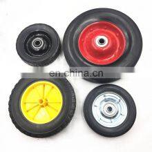 Custom Cast Iron Wheel Hub Solid Rubber Shopping Trolley Wheels thumbnail-2