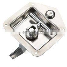 MS858 Стальной автомобильный инструментальный ящик с дверцей. Складная панель с компрессионной системой. Панель с T-образной ручкой. Замок на дверцу / панельный штоковый замок для грузового автомобиля