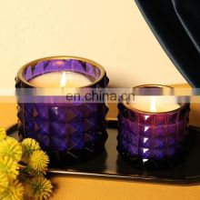 Customized Color Fancy Diamond Jar Glass Container Ocean Oud Smell Aromatic Home Decor Spiritual Handmade Fragrance Candle thumbnail-4