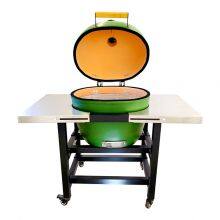 Upgrade 20”Ceramic Grill With Cart Esmog Oval Ceramic Grills,big Green Egg,kamado Grill, Ceramic Bbq, Cookware,Grills,Grill Pan,Manufacturer,China Factory thumbnail-2