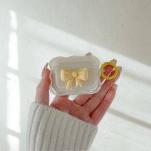 Cute 3D Candy Color Bow Gradient Clear Case Bluetooth Protective Cover thumbnail-3