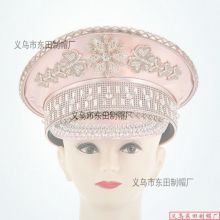 Luxury sequins and pearl bridal captain hat, unisex adult, silver and pink, one size fits all