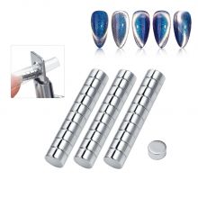 Cross border specialized nail enhancement tools, powerful magnets, cylindrical multifunctional cat eye magnets, nail enhancement magnets, set of 10 pieces