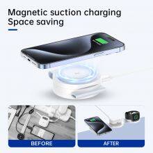Hot Items X546 OEM 15W Fast Wireless Charger Foldable Wireless Charging Stand for IPhone and IWatch thumbnail-6