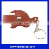 wholesale leather usb flash drive with embross logo/CE,FCC,Rohs approved