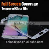 2015 New Full Screen Coverage Tempered Glass Protector for Samsung Galaxy S6 Edge S7 Edge To Edge Cuved Glass Protecive Film