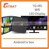 Newest 1G Smart TV Box With Led Display Quad Core Android 5.1 3D Wifi thumbnail-1