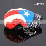 RANDOM Colors Wholesale Printing Puerto Rico Flags Souvenirs Leather Custom Mini Boxing Glove Keychain thumbnail-1