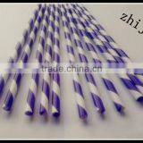 Bar Accessory Soft Plastic Striped Color Straws