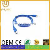 Good Price Blue Color Printer Usb Cable 3.0/male to Male AM/BM thumbnail-1