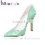 Light Blue Patent Leather Ladies High Heel Dress Shoes thumbnail-4