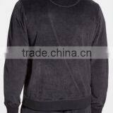 Cheap Warm Men's Velour Zip Pajama Jacket With Hood thumbnail-3