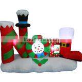 4 Foot Tall Lighted Christmas Inflatable Noel Yard Decoration