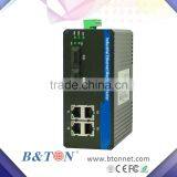 Fast 4 Port POE 2 Gigabit SFP Ring Network Layer2 Industrial Ethernet Switch