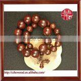 Unisex Buddhist Wood Bracelet, Wood Charm Bracelet, Wood Beads Charm 15mm and 20mm thumbnail-1