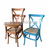 Stackable Resin Cross-Back Dining Chair Cafe Chair