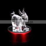 New Custom Design Rabbit Figurine Make Glass Figurines for Home Decration thumbnail-2