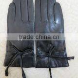 2016 Stylish Wool Lined Women Fashion Wear Leather Gloves thumbnail-1