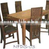 Solid Teak Dining Table and 6 Chairs