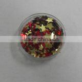 HOT SALE Gold / Red Metallic PET Christmas Decorative Star Table Confetti