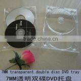 7mm Clear double-sided DVD tray