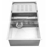 Small Kitchen Designs Handmade Stainless Steel Kitchen Sink With Drainer 3018A thumbnail-3