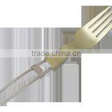 Titanium Metal Stainless Eco-friendly Outdoor Picnic Folding Fork thumbnail-2