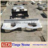 Bianco Carrara Marble Countertop Designs With Cutout Sink and 3 Drilling Holes thumbnail-2