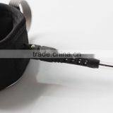 Black TPU Surf Leash Coiled by Bullet Proof Surf -Double Stainless Steel Swivels thumbnail-4