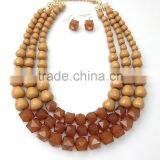 2015 New Fashion Round Square Combination Beads Necklace Women Jewelry Wholesale thumbnail-4