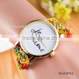 New Classic Geneva Ethnic Braided Analog Quartz Chain Jetaime Stainless Steel Watch thumbnail-2