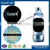 Customized adhesive PET shampoo mineral water plastic bottle printing transparent label stickers materials packaging