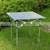 Outdoor camping aluminum folding table with carry bag