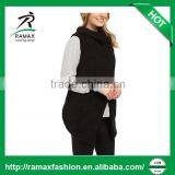 Ramax Custom Women Winter New Design Funnel Neck Fleece Vest For Sports Casual Wear thumbnail-4