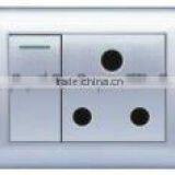 1 Gang Switch and 1 Gang 15A Socket, bs Wall Switch and Power Socket thumbnail-1