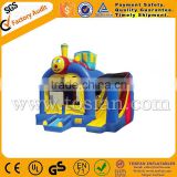train inflatable bouncy combo jumper with slide A3070