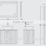 Solid Wood Bathroom Vanity Cabinets With Shaving Cabinet and Towl Rail thumbnail-4