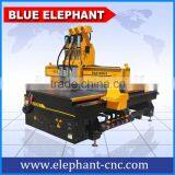 ELE 1325 Pneumatic System 3 Spindle , Cnc Atc 1325 , 3d Wood Carving Router Machine 3 Axis With Balance Cylinder