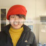 2014 Best Selling Wool Felt Fashion Beret Hat Winter Red Felt Ribbon thumbnail-1