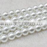 Offer 12MM White Color Pearl Round Beads Jewelry Parts