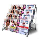 Wall Mount Folding Metal Magazine Rack