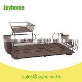 color coating brown dish drying rack with PP tray